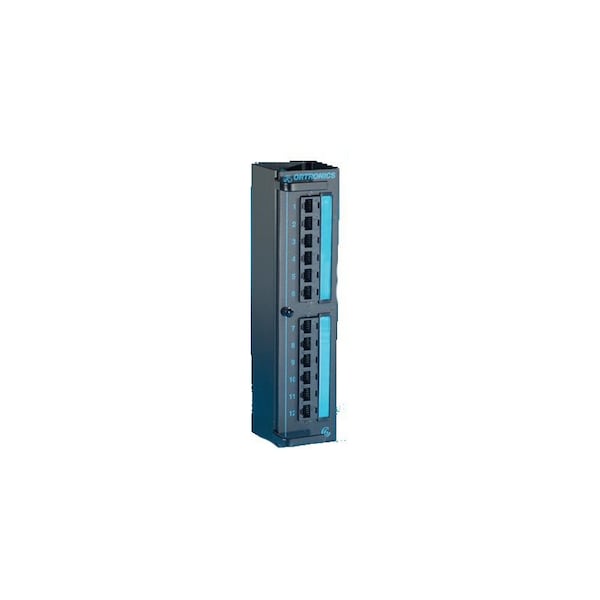 Ortronics 12-PORT PANEL 110-MOD 8W8P, T568A/B CAT6 CLARITY 6, 89D FOOTPRINT HINGED PMP612H - main